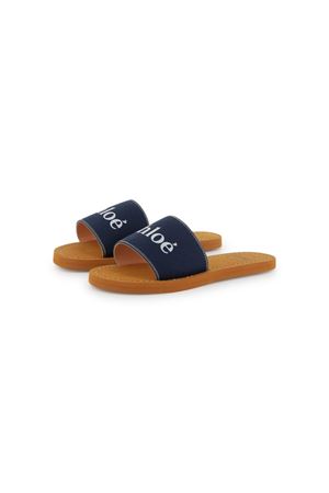 Ciabatta in pelle blu CHLOE' KIDS | C20507859